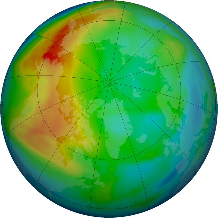 Arctic ozone map for 17 December 2006